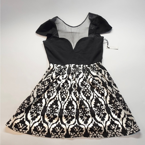 Lovers + Friends Black and White Mini‎ Dress